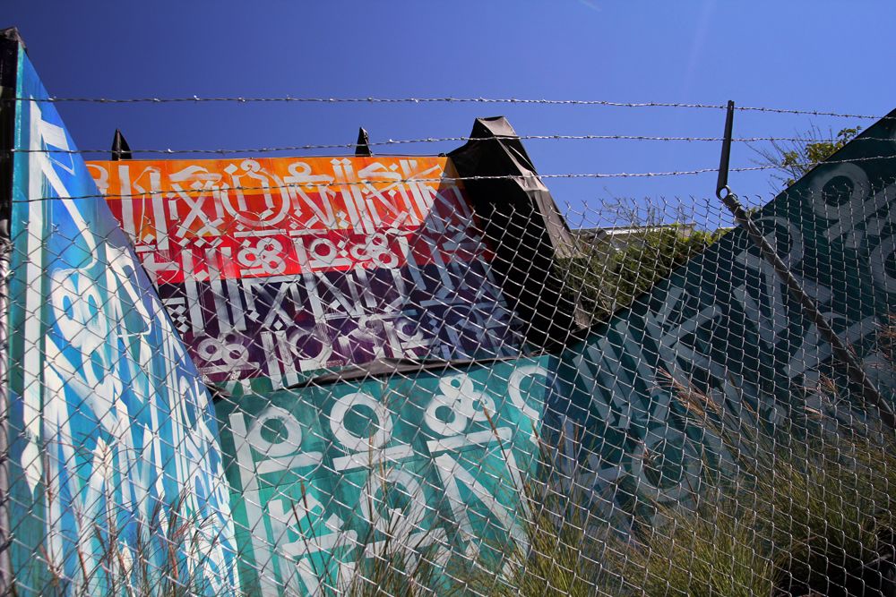 RETNA Heal The Bay installation at 825 Berkeley St - detail